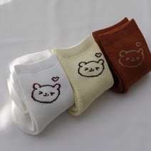 겨울용 곰 캐릭터 양말