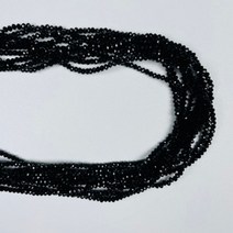 1 가닥 1mm x 2mm 작은 불투명 멀티 컬러면 처리 된 크리스탈 유리 론델 비즈 쥬얼리 만들기 Diy 스페이서, 1x2mm-170pcs, black