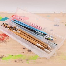 투명 붓케이스 붓집 붓통 미술 미술용 수채화용품 유화용픔 플라스틱 미술준비물 사각