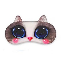 3D 애니메이션 슬리핑 아이 마스크 귀여운 슬립 만화 커버 블라인드 폴드 트래블 밴드 쉐이드 레스트 패치 1pcs, [03] Scarlet cat