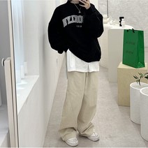 안테암불로 와이드 코튼 벌룬핏 면바지