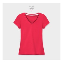 2022 년 봄과 여름 새로운 여성 자켓 여성의 V-Neck Crewneck Cotton 반 소매 슬림 백 셔츠 짧은 소매 티셔츠