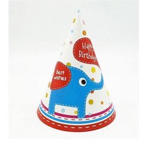 패밀리레스토랑 생일파티소품 귀여운 코끼리 파티고깔모자 어린이집생일잔치 사무용품