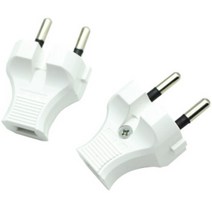 전기자재 무접지형 납작 일반 플러그 2P 가정용 헤드 철물, 1개, 상세페이지참조