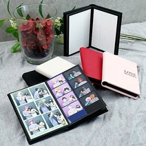 인생네컷 앨범 포토북 보관 초음파 접착식 커플 사진첩 16p 32장 부착, 1.그린