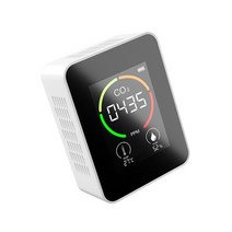 이산화탄소 복합가스 co2 가스 측정기 경보기 co2 meter co2 detector 다기능 온습도계 홈 지능형 가스 분석기 가정용 디지털 대기 오염 모니터, 하얀