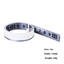 1m 스테인레스 스틸 자체 접착 스케일 측정 눈금자 미터 연귀 트랙 테이프 최소 스케일 mm 직선 및 직접 결합 가능, 06 원형 M