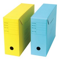 (SM)오피스존 덮개형 문서보존상자 A4 서류보관 낱개, 청색