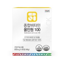 알팩 종합비타민 올인원 100 멀티비타민 미네랄, 1개 (800mg x60정)