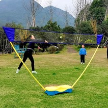 배드민턴 네트 풀세트 휴대용 간이 그물 지주대 야외 캠핑
