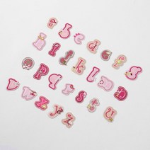 DIY리폼 열접착 와펜 26종(알파벳) 옷 가방 자수패치