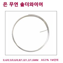 희성제품 은무연실납 0.4~1.6MM 1M단위 AG3솔더와이어, 은무연실납-1.2MM (1M)