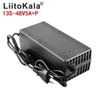 36v충전기 어댑터 전동 퀵보드충전기 42V 54.6V 67.2V 84V 5A 배터리 충전기 36V 48V 60V 72V 리튬 이온 110-220V 10S 13S 16S 20S, 04 54.6V5A-P Type