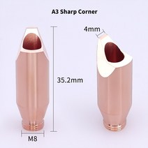 용접 노즐 m8 핸드 헬드 용접기 소모품 튜브 절단 예비 부품 와이어 피드 구리 용접기 스프레이 노즐, m8 -a3, M8 -A3