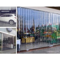 방풍비닐커튼 출입문 외풍 바람막이 냉장 창고 냉동탑차 냉기보호 2T 3T 투명 연질PVC, 무지 3T, 가로 100cm, 세로325cm