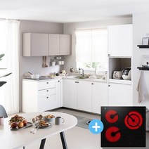 리바트키친 샤베트 4.4m(ㄷ자/카운터/전기쿡탑), 없음