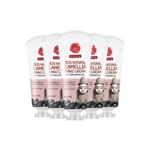 제주 자연의 핸드크림 5종 x 2개씩 (총 10개) 행사 녹차 유채꿀 동백 마유 우유, 제주 자연 핸드크림 동백 60g x 5개 / 부드럽고