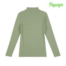파파야 PAPAYA 스트라이프 반목 KNIT PNKPTP801A