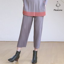 [플리츠미] 사선 주름 배기 팬츠