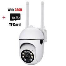 CCTV카메라 무선 실외 강아지 가정용 홈 캠 3mp hd ip 2 4g 5g 와이파이 야간 경 비디오 감시 보안 cctv와 모션 감지 ycc365 plus, 카메라 32g SD 카드