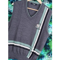 (L)빈티지 니트조끼 베스트 골프 아메카지