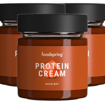 푸드스프링 foodspring Protein Cream 독일 헤이즐넛 프로틴 크림 소스 200g, 3팩