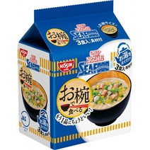 쯔케멘 시오라멘 일본 컵라면 라멘 컵라멘 닛신 공기로 먹는 컵누들 해산물 3끼 팩 102g, 닛신 공기로 먹는 컵누들 해산물 3끼 팩 10