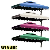 WINAIR 국내 당일발송 대형 원형 사각 파라솔 루프탑 커피숍 그늘막 업소용 가정용 카페 정원 테라스 호텔파라솔, 폴딩사각_베이지