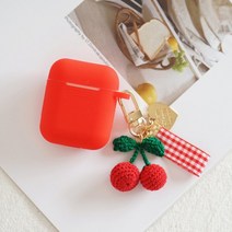 감각적인 에어팟케이스 실리콘 가죽 빈티지 명품 밍크 헤어 볼 키 체인 이어폰 케이스 apple airpods 1 2 블루투스 헤드셋 커버 귀여운 천사 꽃 장식, 에어팟 1 또는 2용 a26