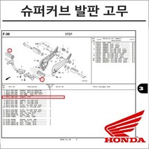 슈퍼커브 21- 발판 고무 좌우공용, 1개