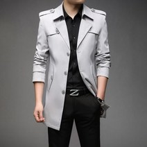 봄 남성 트렌치 영국 스타일 롱 코트 캐주얼 겉옷 재킷 윈드 브레이커 브랜드 의류