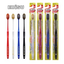 일본 Ebisu 에비스 프리미엄 칫솔 8종류 3개세트 잇몸 케어 광폭 어금니 부드러운 칫솔, 52호 컴팩트 보통몰 3개