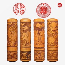 [삼촌네도장] 대추나무도장 12지 띠도장 인감도장 개인도장 6푼18mm, 말, 전서체