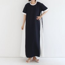 애플망고샵 여성 여름 반팔 웨이 주름 롱원피스