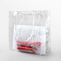 제전가방 크린룸 클린룸 반도체 가방 시험 특별 투명 파일 문구 보관 파일 대용량 방수 휴대용 파일 일본 파일 특별 책 핸드백 사용자 정의, 세로 토트백 + 모란디 그린 펜슬 백