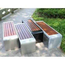 스테인리스 벤치 공원벤치 야외벤치 정원벤치, 150x40x45스테인레스201+플라스틱나무