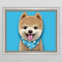 [바보사랑] 포메라니안일러스트_창문그림액자[꾸밈], 타입선택:E타입모던블랙