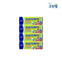 크린랩 이중 지퍼백 미니 20매x4통 대용량, 단품