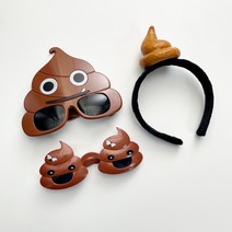 0224 똥머리띠 & 똥안경 헤어밴드 웃긴 재밋는 우정 졸업사진 스튜디오 인생네컷