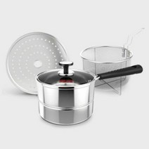 찌개냄비 키친아트 찜 냄비 국수 채반 찜판 찜기 16cm, 단일사이즈