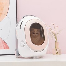 고양이 강아지 캐리어 백팩 가방 야외 여행 유모차 트롤리 케이스 롤링 수하물 감기 안 에어 컨디셔너 팬 운송업자, 높은 버전, 협력사, 사쿠라 가루