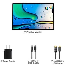 휴대용모니터 포터블모니터 듀얼 미니 TV LCD HD 16 인치 2 5k 144hz, 케이스 스탠드 없음, 오 플러그