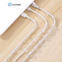 컴퓨터 PC 주변 정리 전선 케이블 클립 선정리 필수템 홀더 젠더, 전선클립 투명 대