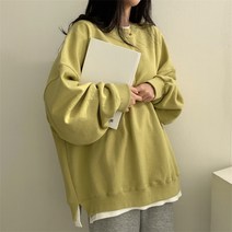 무지 라운드 박시 맨투맨 하늘비즈 C11 N892Y673