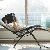 공중부양의자 누워지는 발받침대 러브체어 독서 거실 침대 1인, 리클라이너의자(블랙단품)
