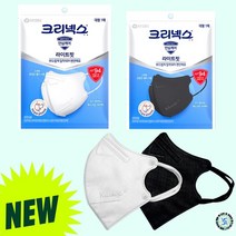 크리넥스 라이트핏 마스크 KF94 새부리형 데일리 입체형 방역 대형 화이트 블랙 1매 유한킴벌리 써멀본드, 블랙대형