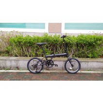 티티카카 미니 A7 : 7단 변속기어 16인치 바퀴 어린이 여성용 (신장 130 ~ 170) 보급형 접이식 폴딩 자전거 (미니 D7 보급형 모델), 무광 블랙_ 장착 심플 머드가드 | 완조립 세팅배송 택