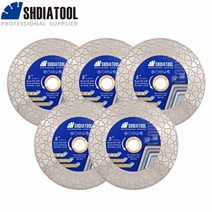 SHDIATOOL 다이아몬드 커팅 디스크 삼각형 양면 그라인딩 휠 원형 톱날 세라믹 엣지 타일 도자기 대리석 4.5 인치 5, [01] 115mm, [03] 5pcs