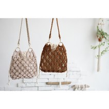 [DIY] 결 마크라메 네트백 그물가방 만들기 DIY키트 뜨개가방 데일리백, 4.베이비핑크