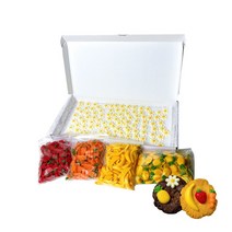 모양 초콜릿 100개입 5종 딸기 당근 바나나 꽃 데코 장식 케이크 머핀 베이킹재료 토핑 아이스박스포함, 파인애플